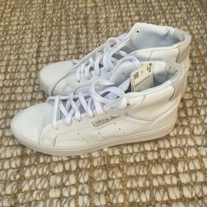 Adidas sleek mid white high tops - women -EE4726